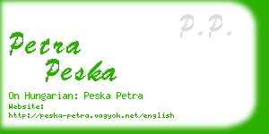 petra peska business card